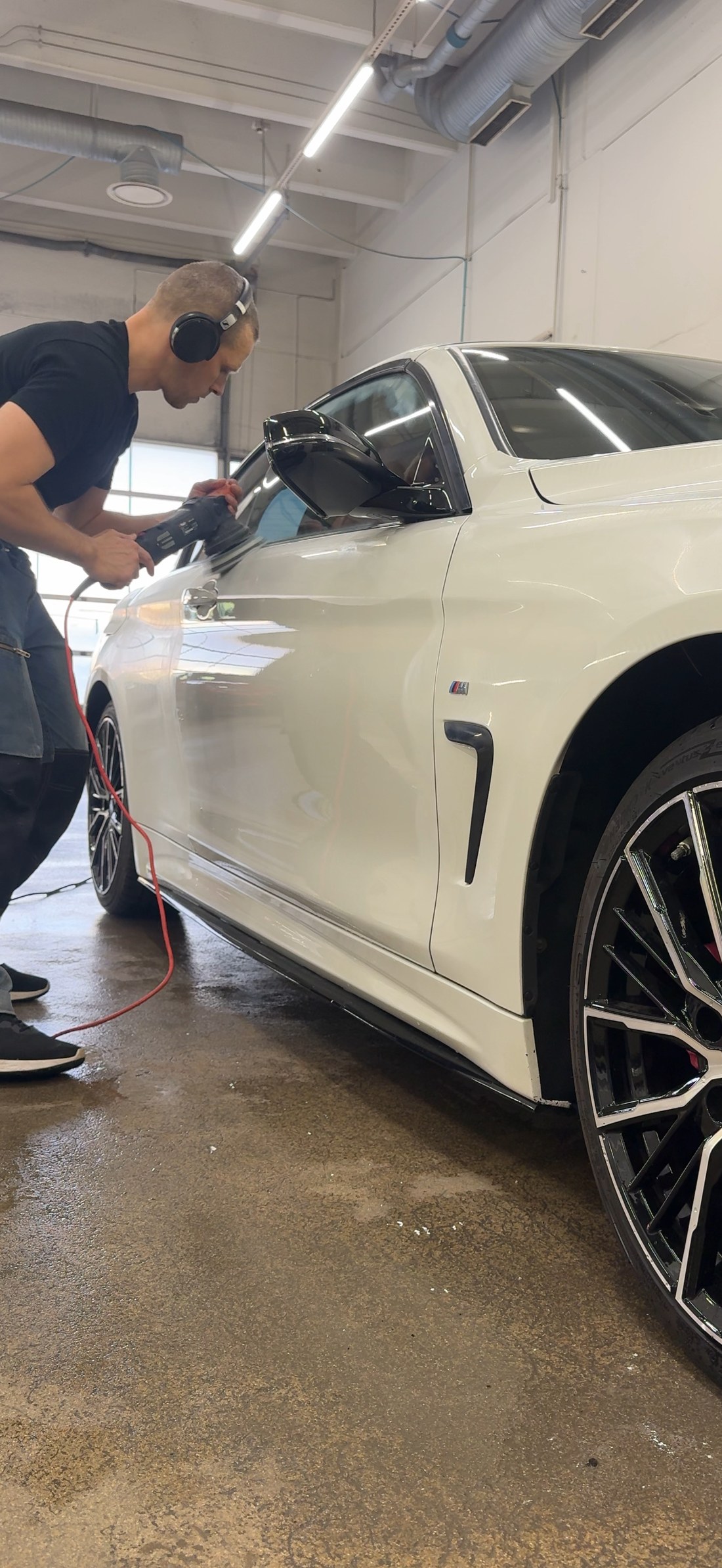 Külje poleerimine paneel haaval, BMW 428i cabrio töökojas